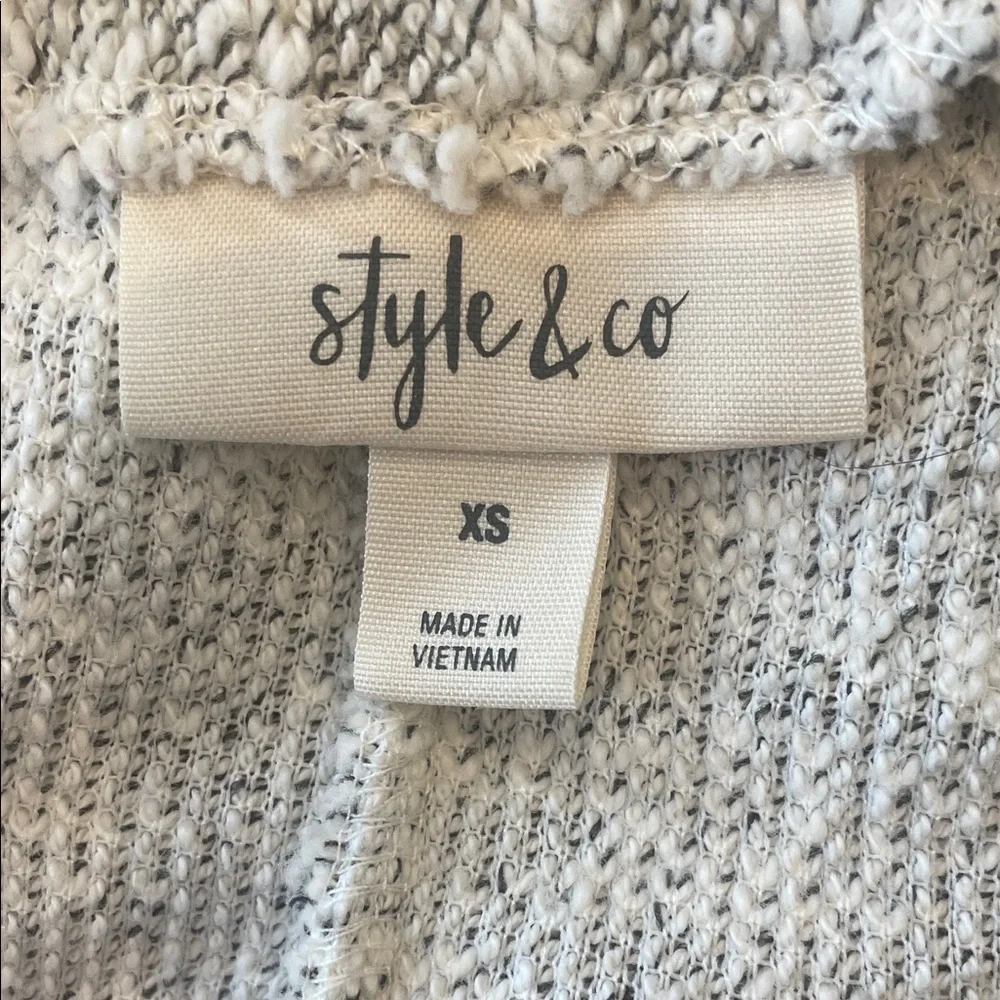 Style & Co. Gray Ruffle-Front Open Cardigan - Picture 4 of 4